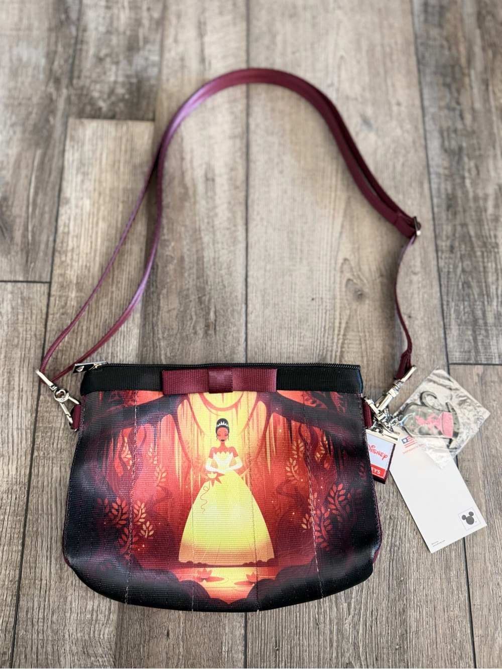 🐸 NWT Harveys x Disney Princess and the Frog Tiana Small Bow Clutch.